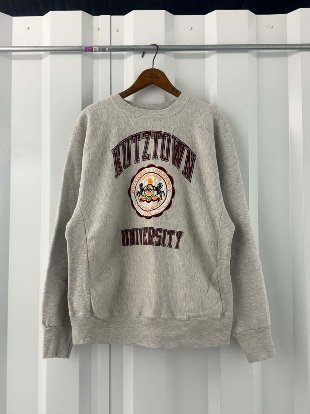 Vintage 90s Kutztown University Reverse Weave Crewneck Sweatshirt XL Crable USA